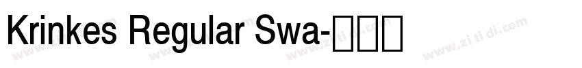 Krinkes Regular Swa字体转换 Krinkes Regular Swa字体转换